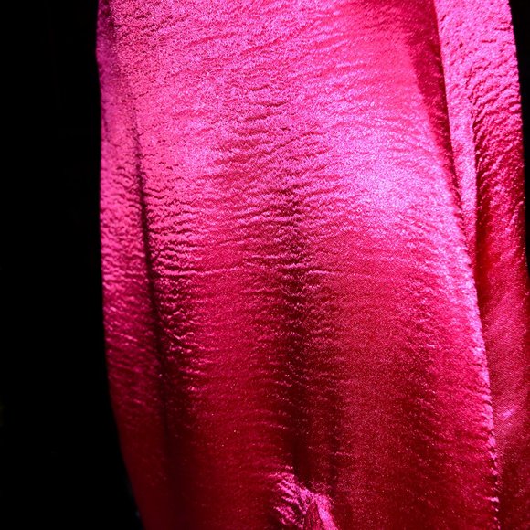 LYANER Women's Satin Lace Trim Split Slit satin skirt - Picture 8 of 11